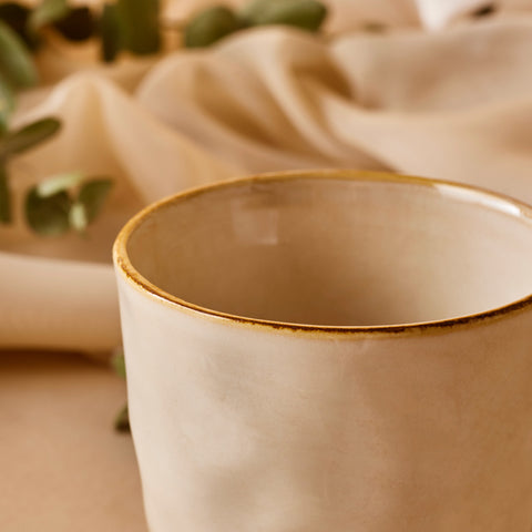 Karaca Aria Reactive Glaze Becher, 450ml, Beige