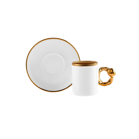 Karaca Heart-Shaped Coffee Cup Set for 6 People – 80 ml
