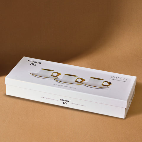 Karaca Heart-Shaped Coffee Cup Set for 6 People – 80 ml