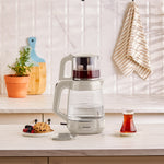 Karaca Glass Tea XL 2in1 Glass Tea Maker and Kettle Starlight