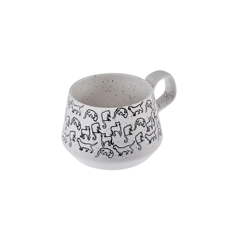 Karaca Cat White Mug, 450ML