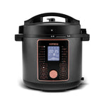 Karaca Cooker 2-in-1 Multifunctional Pressure Cooker and Air Fryer, Matte Black, 6L