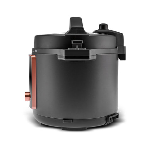 Karaca Cooker 2-in-1 Multifunctional Pressure Cooker and Air Fryer, Matte Black, 6L