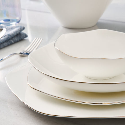 Karaca Fine Pearl Extra Hexagon, 61-teiliges 12-Personen-Geschirrset