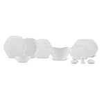 Karaca Fine Pearl Extra Hexagon, 61-teiliges 12-Personen-Geschirrset