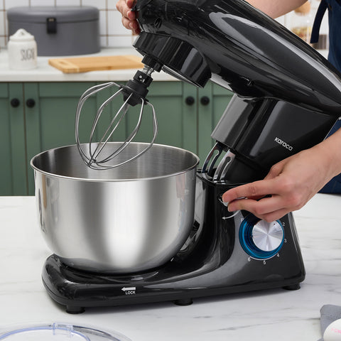 Karaca Multichef Standmixer Shiny Black Küchenchef 1900 W 5,5 l (mit Hackfleisch-/Sucuk-Wurst-/Fleischklößchenaufsatz)