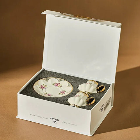 Karaca Nermin 2-Person Coffee Cup Set, 85 ml