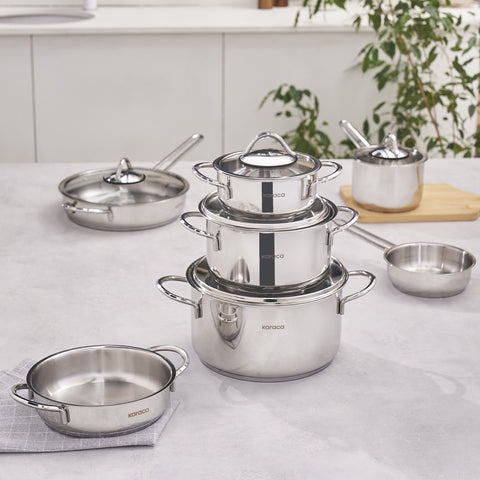 Cookware Ada Karaca Ada 12 Piece Steel Cookware Set V2