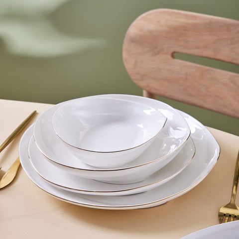 Karaca Red Carpet Collection Stream Bone Yakamoz 59-teiliges 12-Personen-Geschirrset Gold