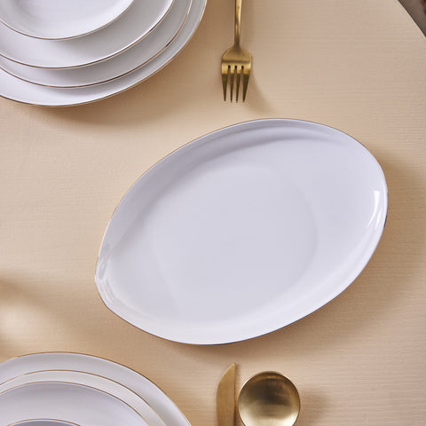 Karaca Red Carpet Collection Stream Bone Yakamoz 59-Piece 12-Person Dinner Set Gold
 