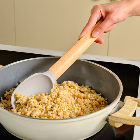 Karaca X Refika Gadgets Wooden-Handled Silicone Serving Spoon