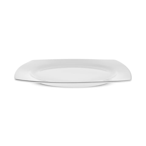 Karaca Square Bone Mensa 52-teiliges 12-Personen-Geschirrset, Platin