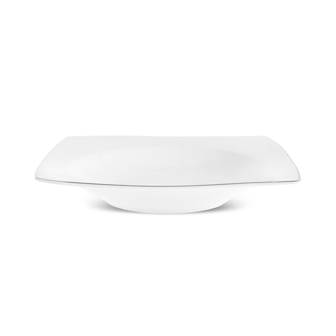 Karaca Square Bone Mensa 52-teiliges 12-Personen-Geschirrset, Platin