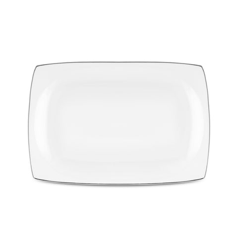 Karaca Square Bone Mensa 52-teiliges 12-Personen-Geschirrset, Platin