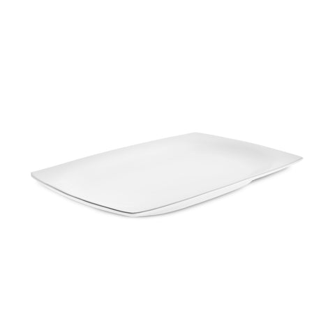 Karaca Square Bone Mensa 52-teiliges 12-Personen-Geschirrset, Platin
