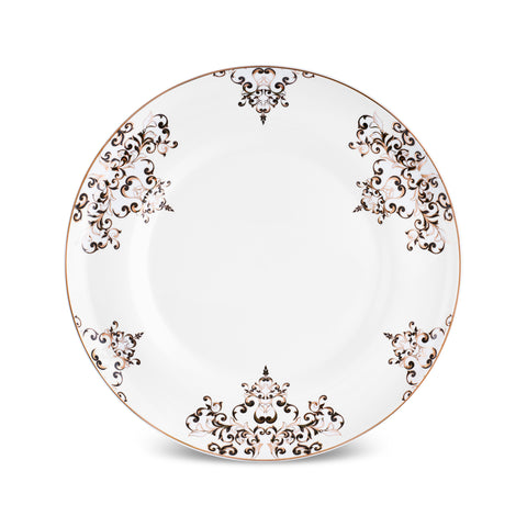 Karaca Stream Bone Andre 53-teiliges Geschirrset für 12 Personen, schwarz