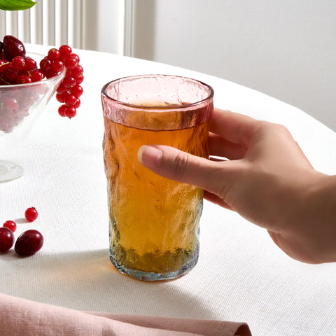 Karaca Glacier Glas Highball-Glas, 383 ml, Rosa