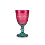 Karaca Sunflower Weinglas 315 ml, Rot Grün