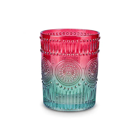 Karaca Sunflower Wasserglas 250 ml, Rot Grün