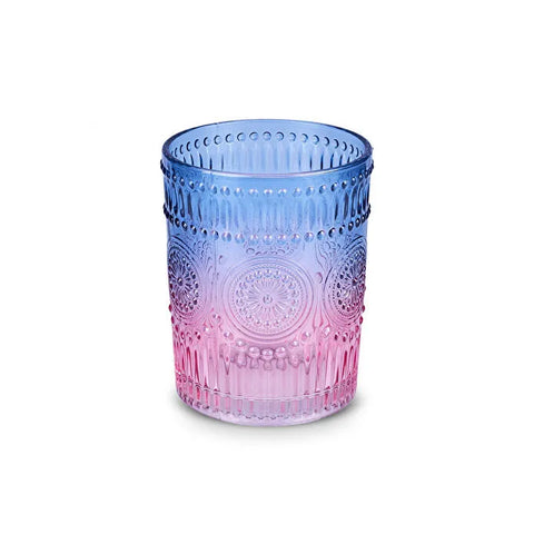 Karaca Sunflower Wasserglas 250 ml, Blau Rosa