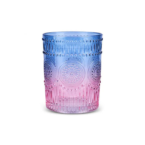 Karaca Sunflower Wasserglas 250 ml, Blau Rosa