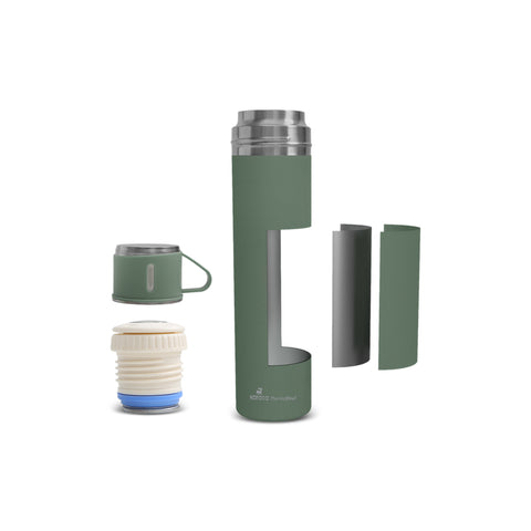 Karaca Thermosteel Earth Auslaufsicherer Edelstahl-Thermos 680 ml Khaki