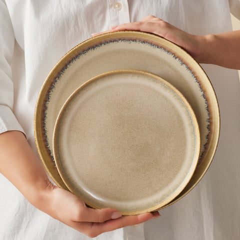 Karaca Earth Collection Earthy Light Reactive 52-Teiliges 12-Personen Geschirrset