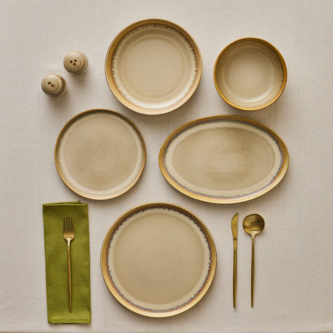 Karaca Earth Collection Earthy Light Reactive 52-Teiliges 12-Personen Geschirrset