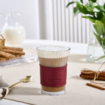  Karaca Leather Cool Touch Latte Glass 210ML Red