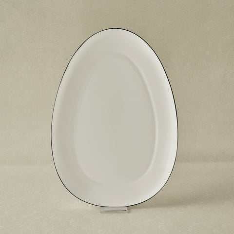 Karaca New Agata Opalglas Servierplatte (Bootsform), 33 cm