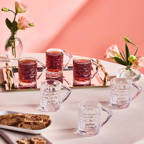 Karaca Defne 6-teiliges Teegläser-Set, 195 ml