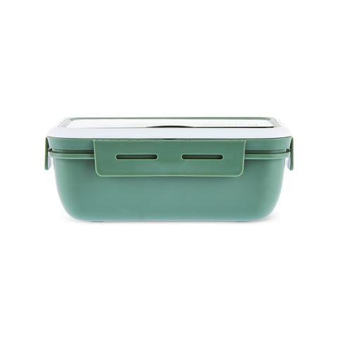 Karaca Fusca Lunch Box with Fork and Spoon Green