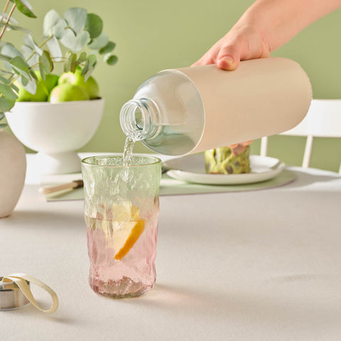 Karaca Leather Water Bottle 1 L Cream