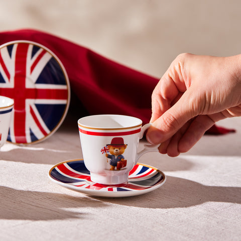 Karaca London 4-teiliges Bone China Espresso-/Türkische Kaffeetassen-S