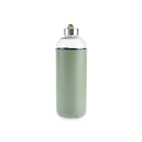 Karaca Leather Water Bottle, 1 L, Green
