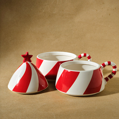 Karaca New Year, Kupa Seti, 400ML, Kırmızı