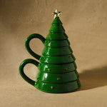 Karaca New Year Christmas Pine Tree, Mug Set, Multi