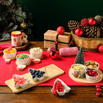 Karaca New Year Christmas Bamboo Snack Kiefer Baum 3 Stück