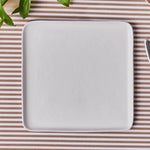 Karaca Epsilon Porcelain Square Dinner Plate, 26cm, White