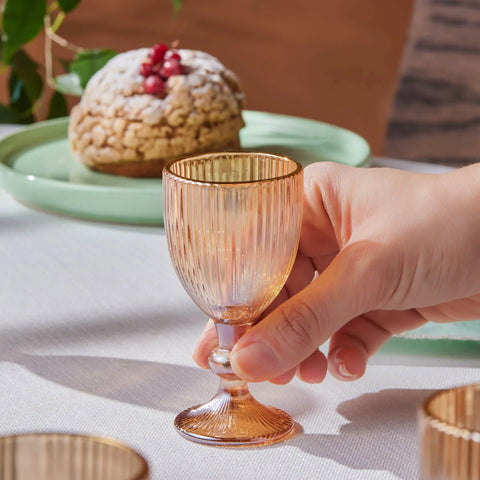 Karaca Rocco 6-teiliges Kaffeeglas-Set, Amber, 60ML