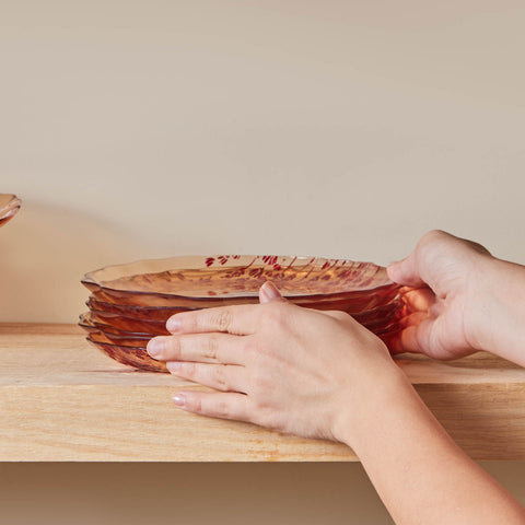 Karaca Red Lavender 7-Piece Cake Set