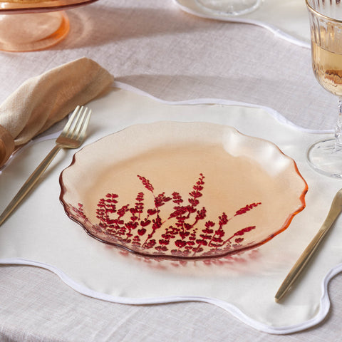 Karaca Red Lavender 7-Piece Cake Set