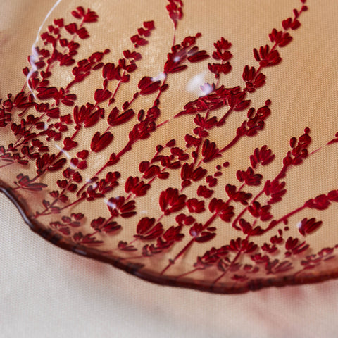 Karaca Red Lavender 7-Piece Cake Set