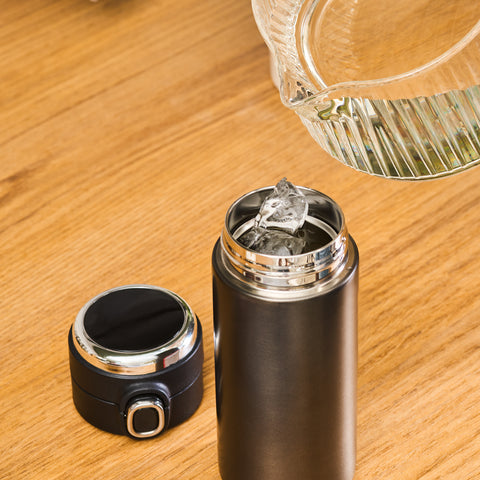 Karaca Darker Digital Stainless Steel Leakproof Thermos, 310 ml