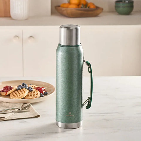 Karaca Stansteel Auslaufsicherer Edelstahl-Thermos 1,3 L Grün