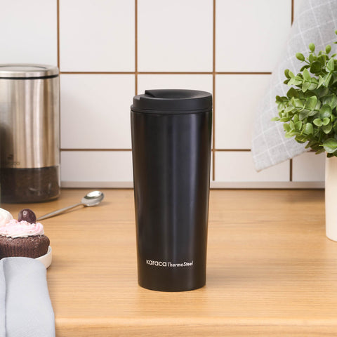 Karaca Sheeny Stainless Steel Leak-Proof Thermos 450 ml Black
