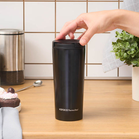Karaca Sheeny Stainless Steel Leak-Proof Thermos 450 ml Black