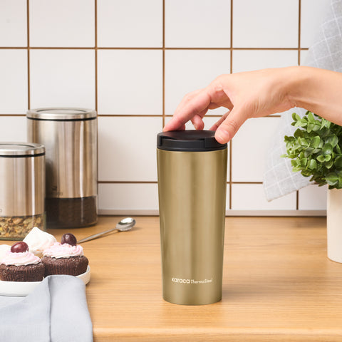Karaca Sheeny Stainless Steel Leak-Proof Thermos 450 ml Gold