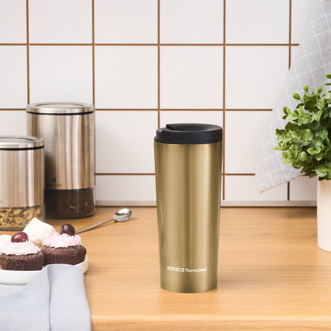 Karaca Sheeny Stainless Steel Leak-Proof Thermos 450 ml Gold