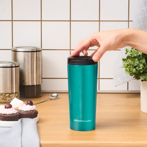 Karaca Sheeny Edelstahl Auslaufsicherer Thermobecher 450 ml Grün